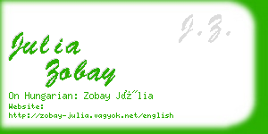 julia zobay business card